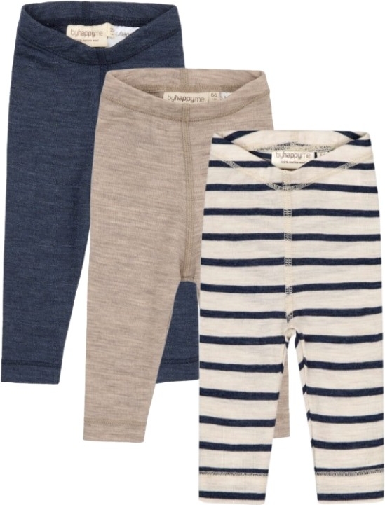 leggings i 100% merino uld til baby og børn 3-pak