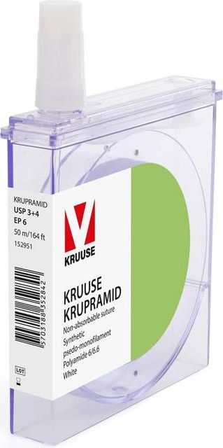 Kruuse Steril Tråd Krupramid Suture USP 3 4 EP 6 50 m