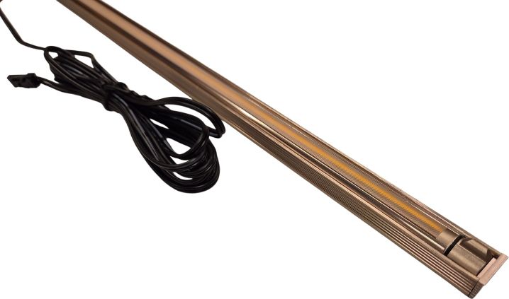rota-lux drejebar akustikpanel led skinne i 3000k 3,6w, 24v, ra90, dæmpbar - 60 cm