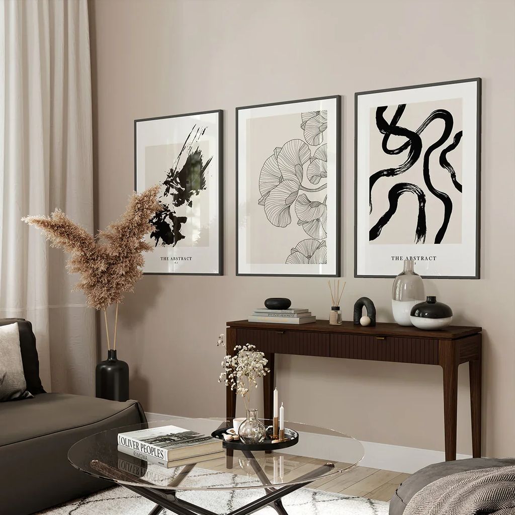 elegant abstract art display poster