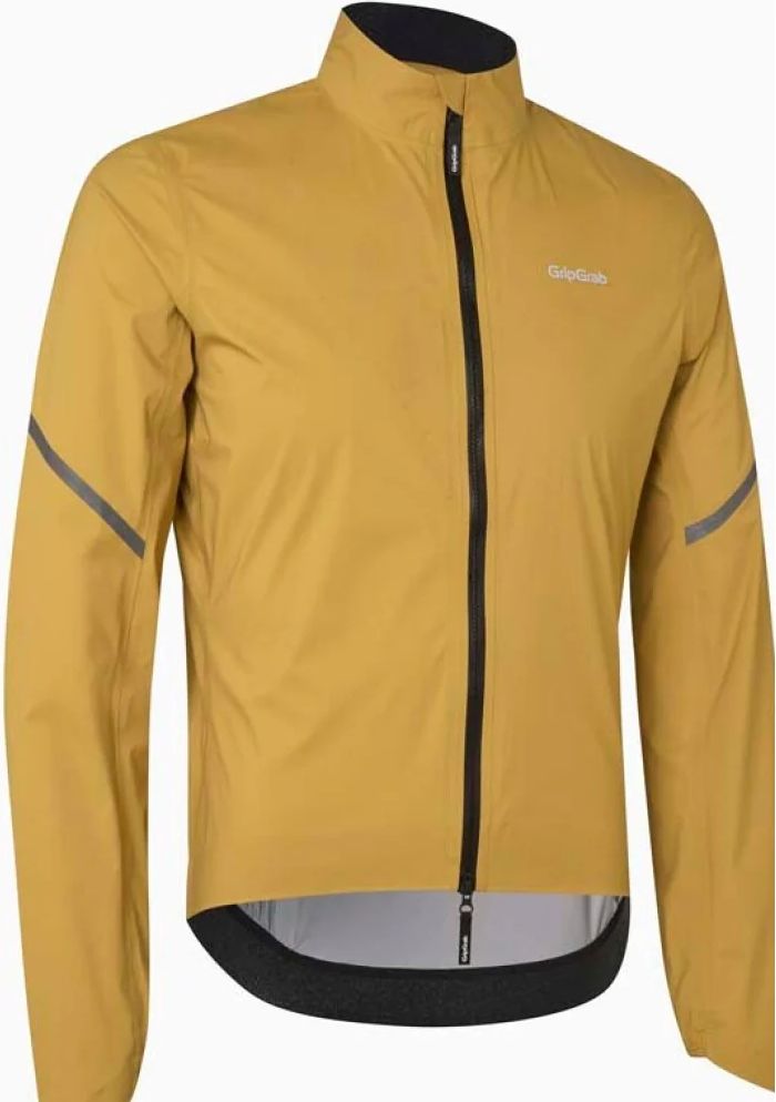 GripGrab PACR Waterproof Lightweight Jacket - Mustard Yellow - SMALL, - Cykeltilbehør