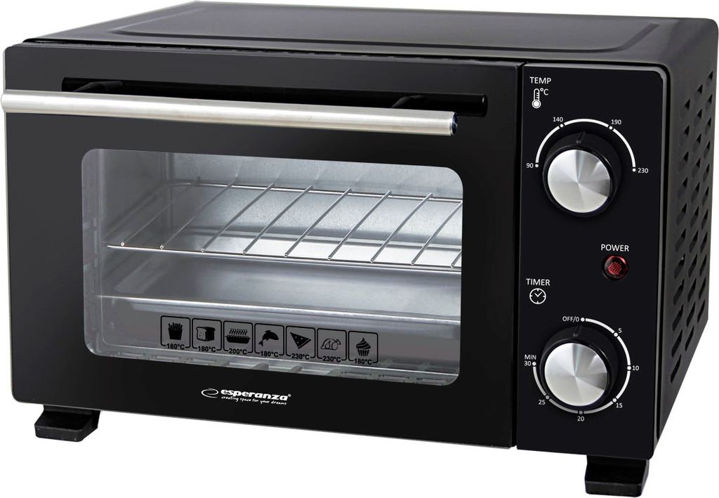 Esperanza EKO007N Miniovn - 10L, 800W - Sort
