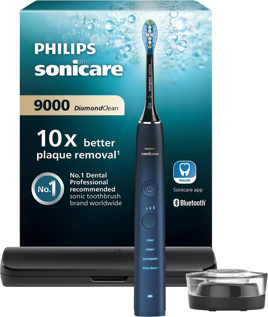 philips sonicare diamondclean 9000 eltandborste hx991188 (blå)