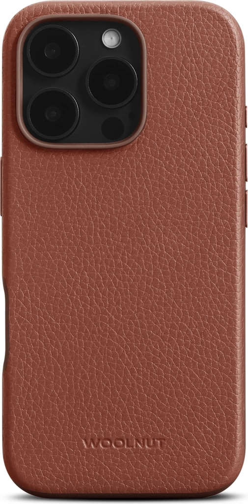 woolnut iphone 16 pro ægte læder cover - magsafe kompatibel - grøn