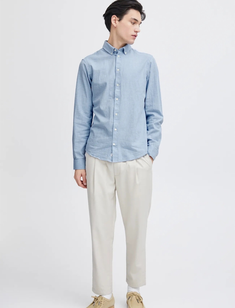 CASUAL FRIDAY Cfanton Ls Bd Fil A Fil Shirt |Blue |M