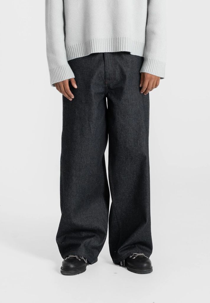 extra baggy denim jeans selvedge