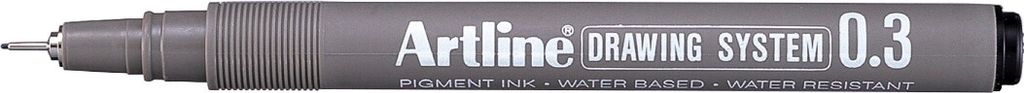 Artline Drawing System Pen Black 0.3mm