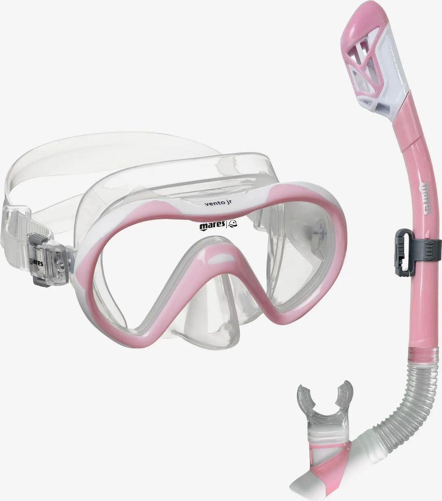 Mares Snorkelset Vento Dry - Rosa-Vit