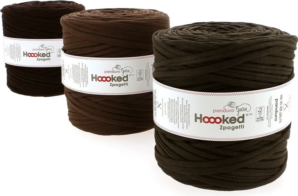Hoooked Zpagetti Medium Jerseygarn 900 g Brun