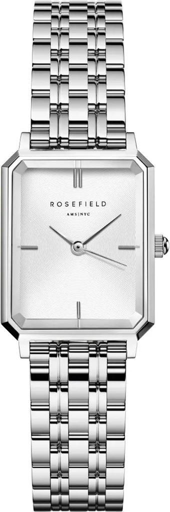       rosefield - the octagon xs silver m. lænke, 19,5x24 mm - hvid, rustfrit stål