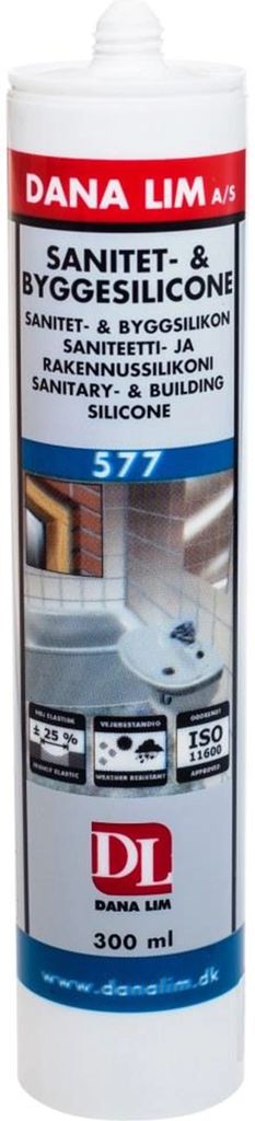 Dana Lim Sanitets & Byggesilikone Transparent 577 - 300 ml