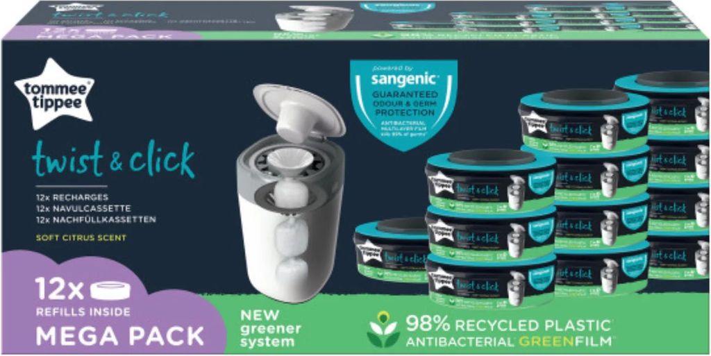tommee tippee sangenic twist & click refill 12-pack