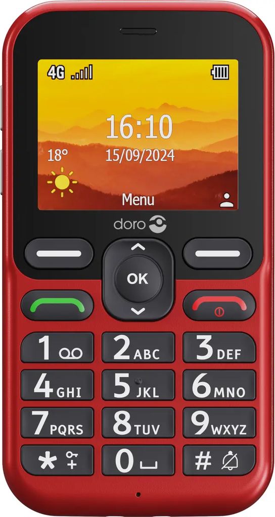 doro leva l11 mobiltelefon - rød