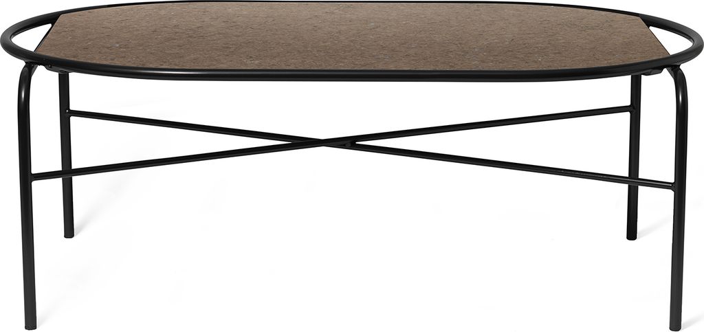Warm Nordic Secant Ovalt Granit Antique Brown Sofabord