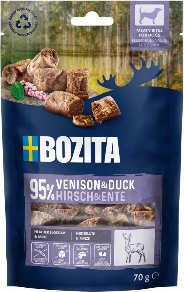 Bozita Snacks Meaty Bites med vildtkød & and 70 gr.