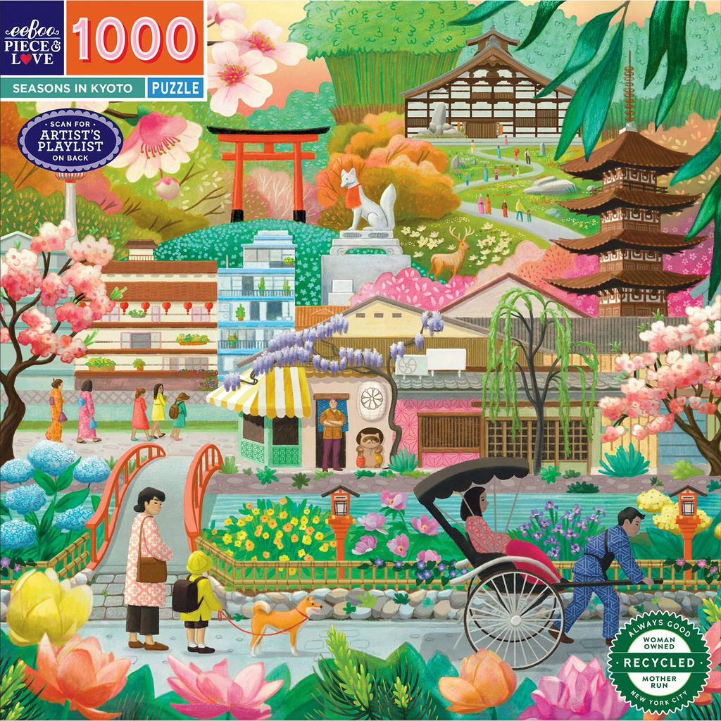 Eeboo Puslespil 1000 Brikker Seasons Kyoto