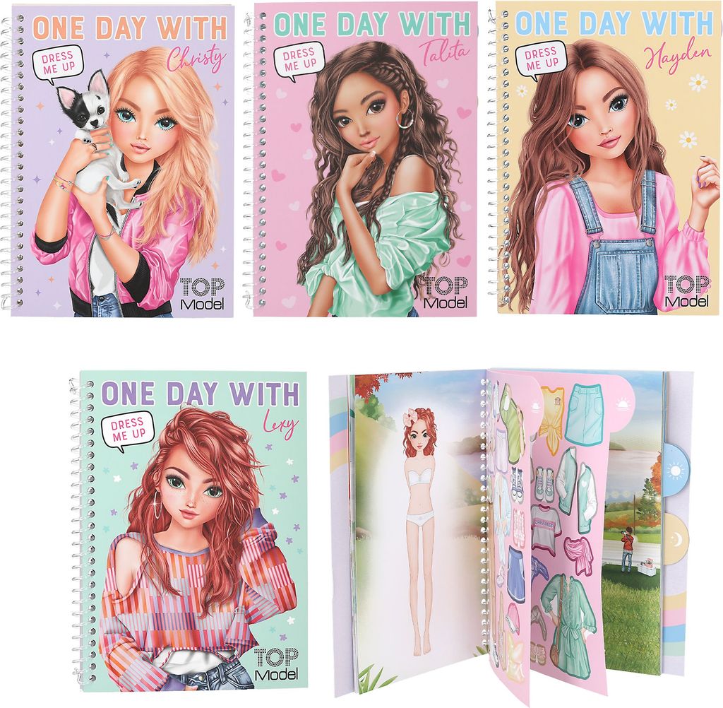 topmodel dress me up for one day stickersbog - flere varianter - assorteret