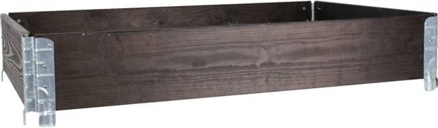 højbedsramme sortbejdset 19 mm, 120 x 80 x 20 cm