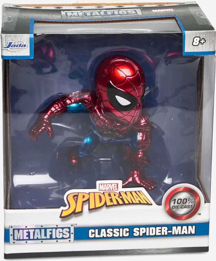 JADA TOYS Marvel 4" Classic Spiderman Figure |Red |One Size