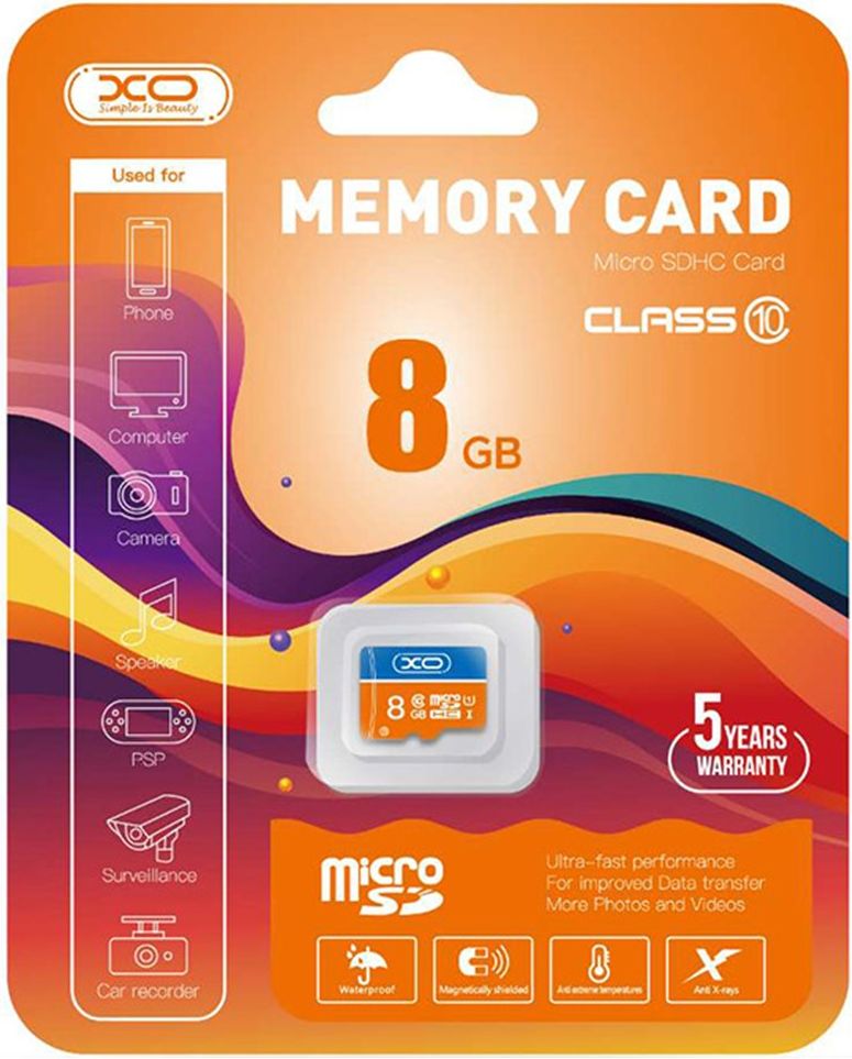 XO - microSD Hukommelseskort 8GB