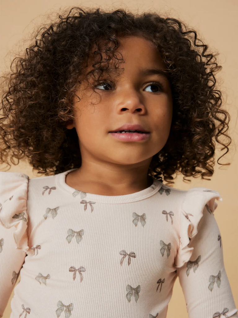 Lil'Atelier Nmfgavo Eko Ls Slim Top Lil Noos - Grå/Pink