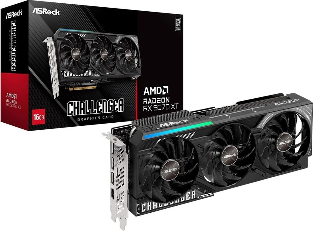 Grafikkort ASRock Radeon RX 9070 XT 16 GB GDDR6 (90-GA61ZZ-00UANF)
