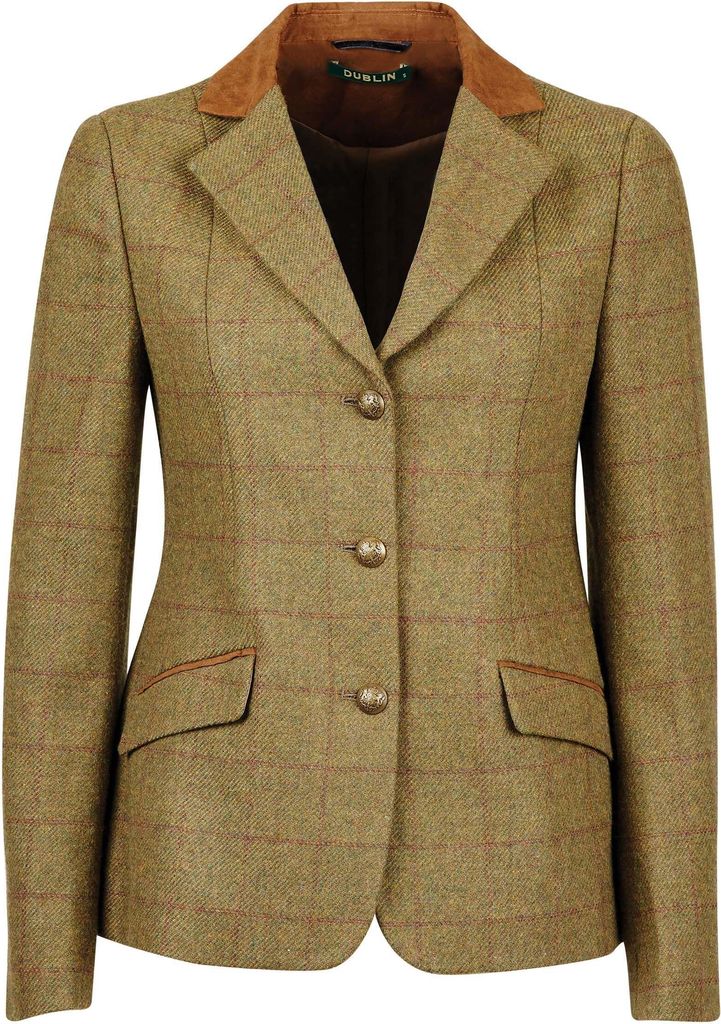Dublin Albany Tweed Suede Collar Tailored Jacket Women