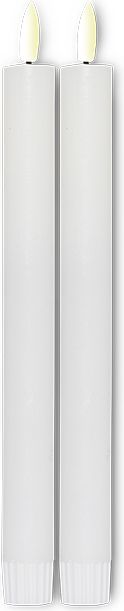 ENJOY LED stagelys 2-pak Ø 2,2 x H 22 cm hvid