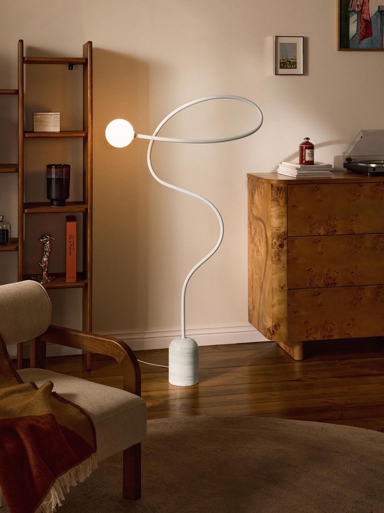 Westwing Collection Alina Med Marmorbase Gulvlampe