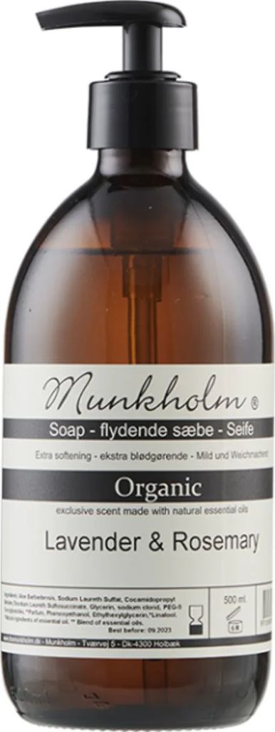 Organic håndsæbe - Lavender & Rosemary - 500 ml - Munkholm sss