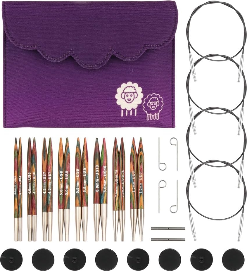 knitpro symfonie deluxe udskiftelige nålespidsersæt 5" (13 cm) | 8 størrelser (3,5 mm til 8 mm)