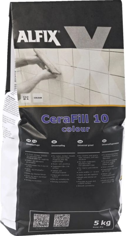 alfix cerafill 10 universalfuge - lysegrå
