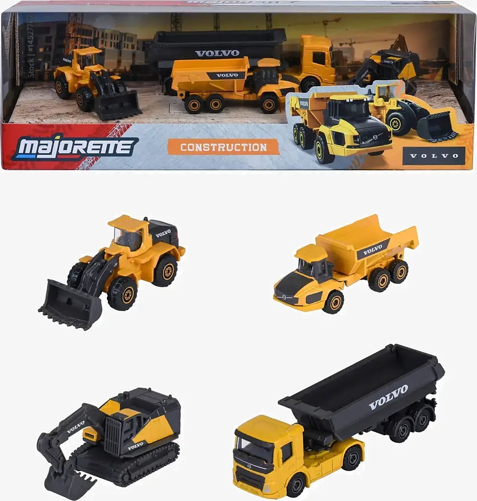 majorette volvo entreprenørkøretøj 4 stk.