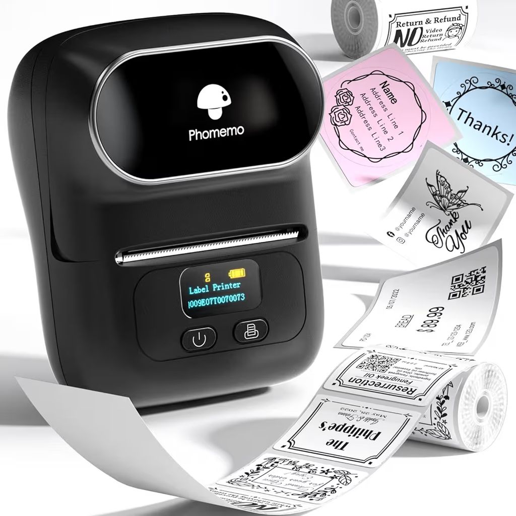 phomemo m110 bluetooth portable thermal business label maker