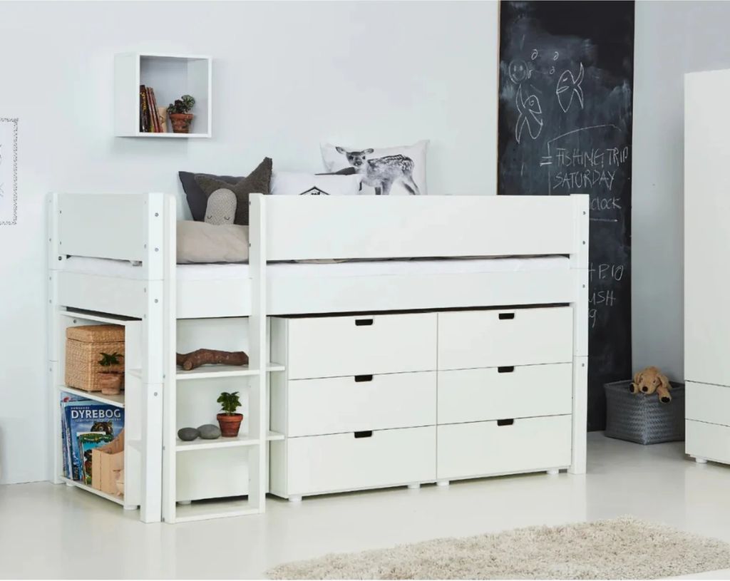 Hochbett Gami Nael Braun 112 x 192 x 205 cm Rahmenbett