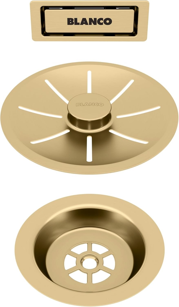 Blanco InFino kurveventilsett, manuell, Ø82 mm, gull