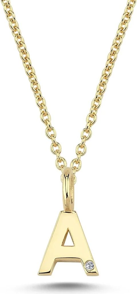 nuran - bogstavsvedhæng, a/6,5 mm - 14 kt. rødguld