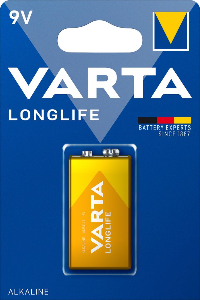 Longlife Alkaline E-blok batteri - 9V (1 stk.)