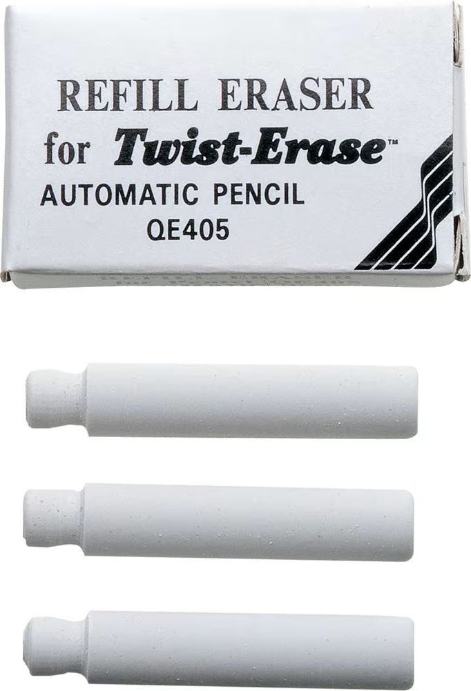 Pentel E10 Twist Erase viskelæder æs/3st