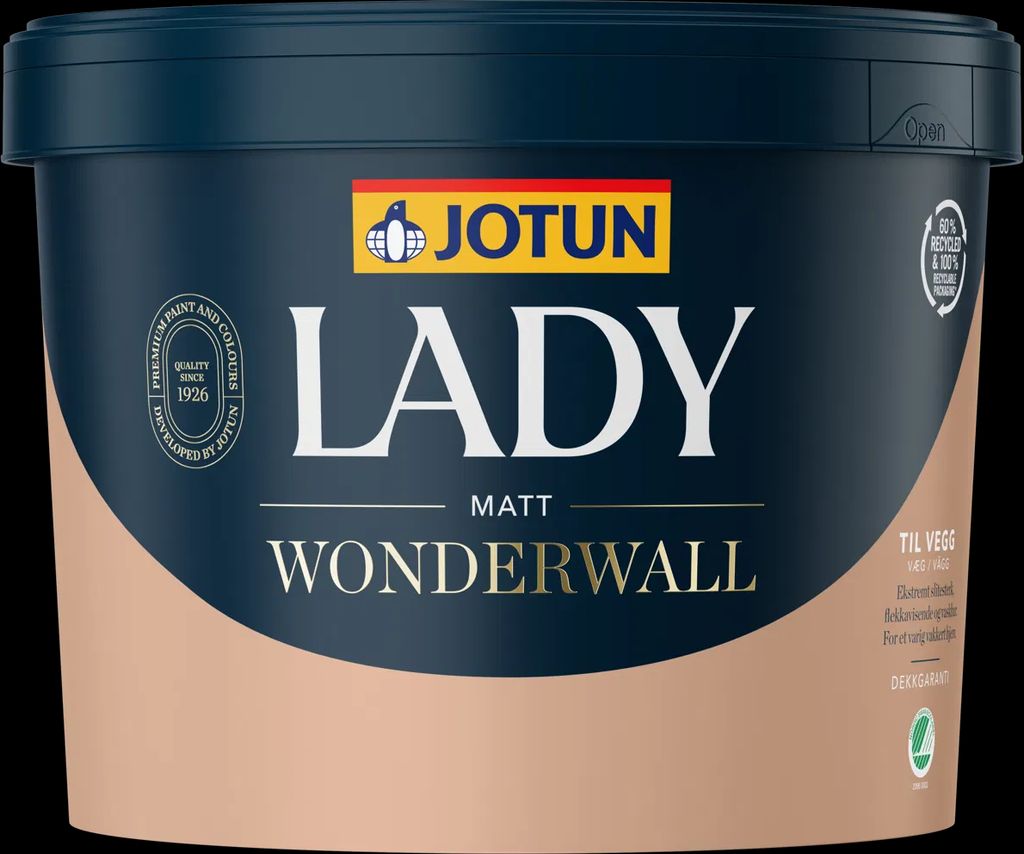 jotun vægmaling lady wonderwall mat hvid 2,7 l