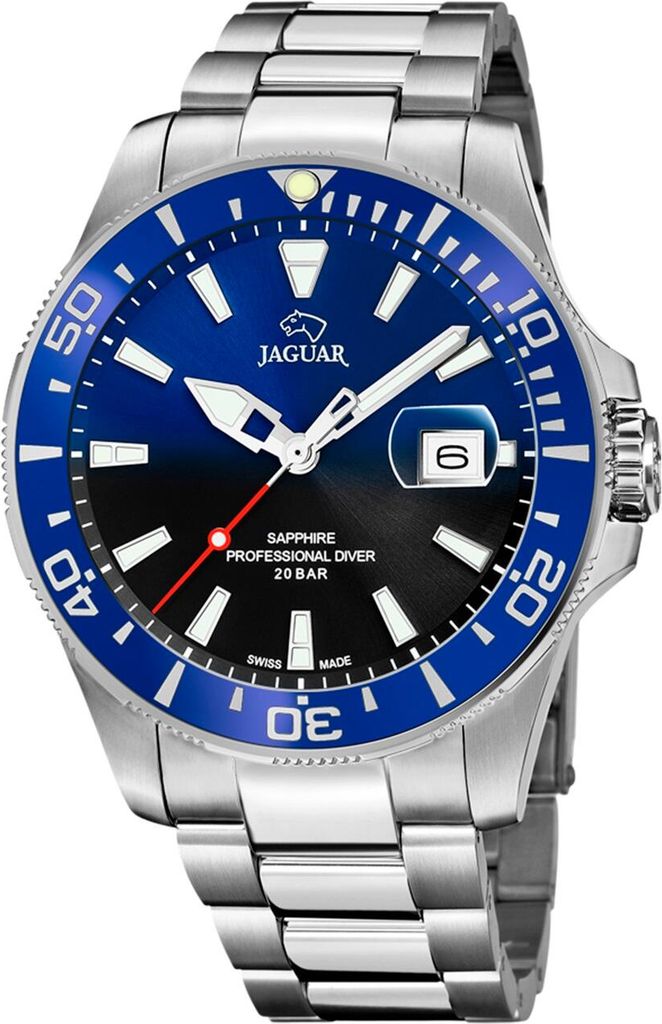 jaguar executive blå/stål ø43.5 mm