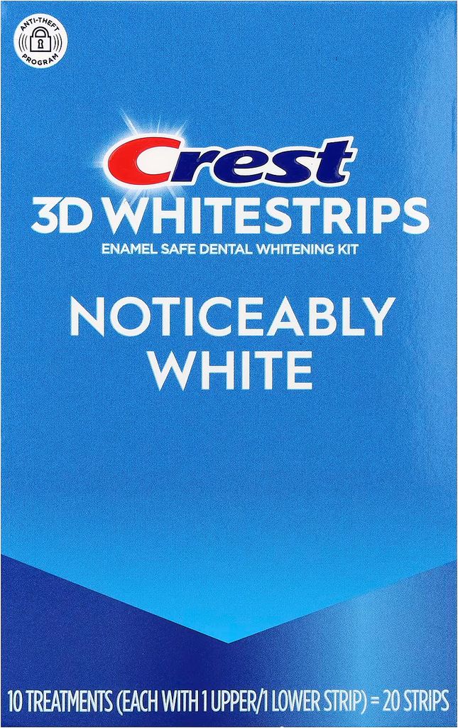3d whitestrips, emaljesikkert tandblegningskit, mærkeligt hvid, 20 strimler
