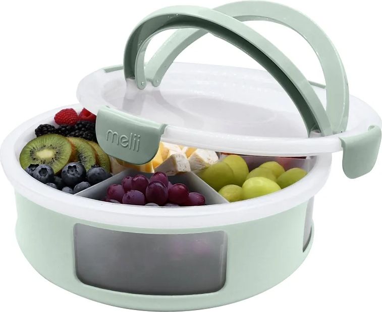 melii rund snackle platter box - salvie
