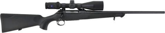 tikka t1x .22 lr salonriffel med optic science varmint 2-7x32 sigtekikkert og schultz & larsen mini lyddæmper