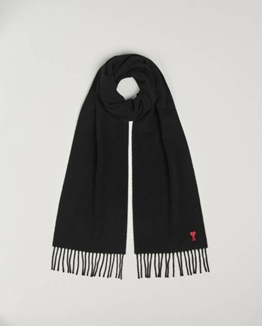 AMI Heart Logo Scarf - Black