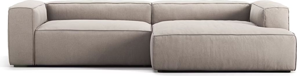 grand 2,5-personers sofa åben ende venstre, moon white