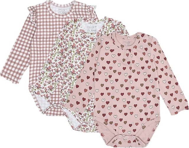 Hust & Claire Bodyer I E 3-Pack Langermet Body HC Little Check