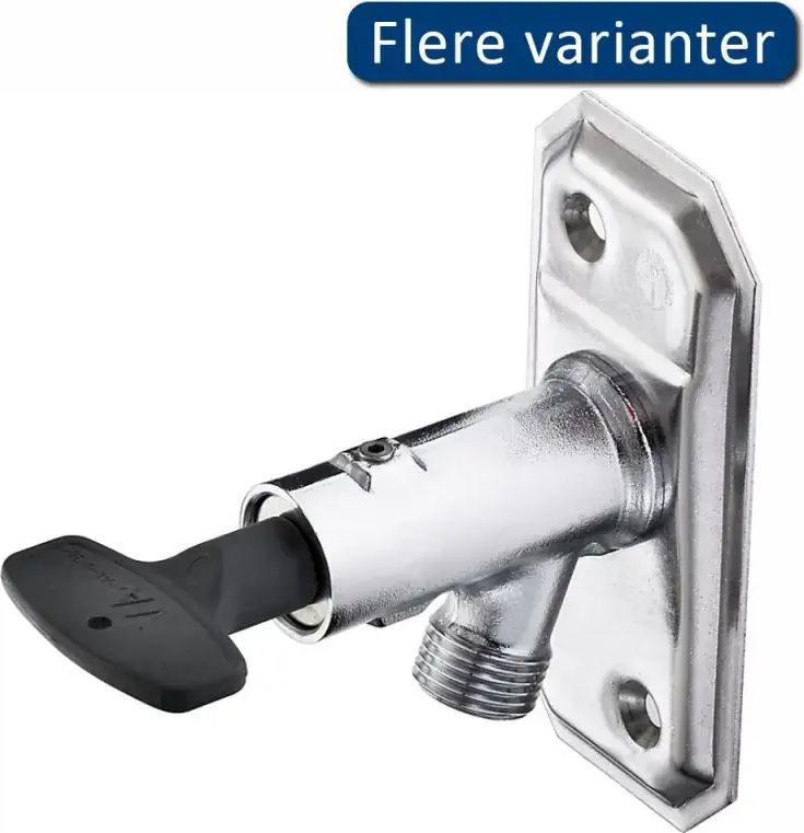 gustavsberg udendørshane, til 30-40 cm væg, krom