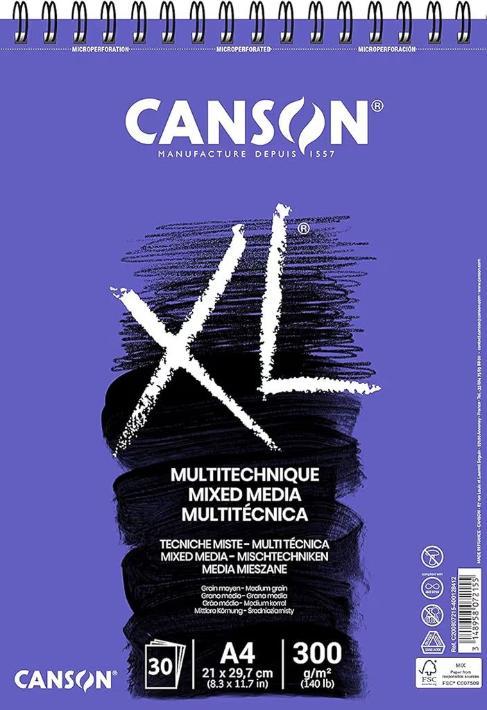 Canson XL Mix-Media MG A4 300G Spiral 30 SH