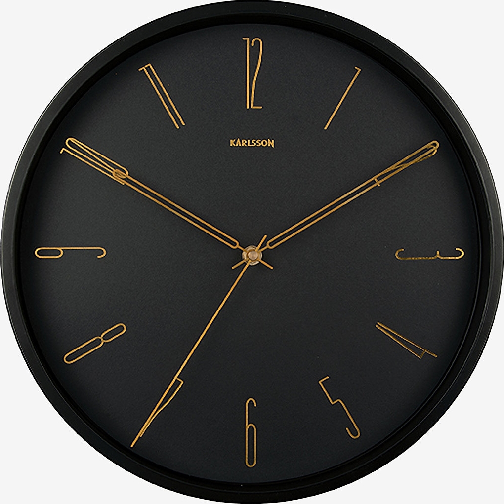 KARLSSON | Wall Clock Belle Numbers Metal Black | ONE SIZE